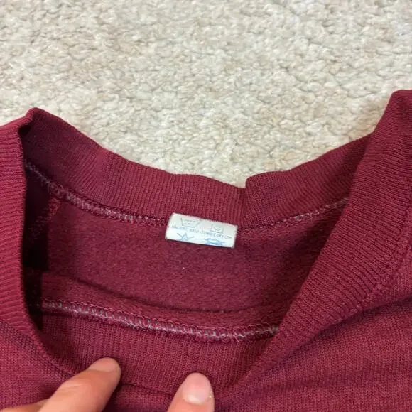 Vintage 80s Cambridge University Crest Raglan Crew Sweatshirt Men's M - Picture 9 of 13